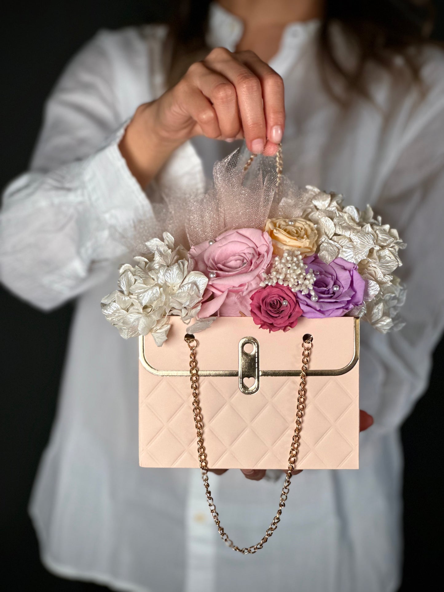 Floral Handbag (PRESERVED)