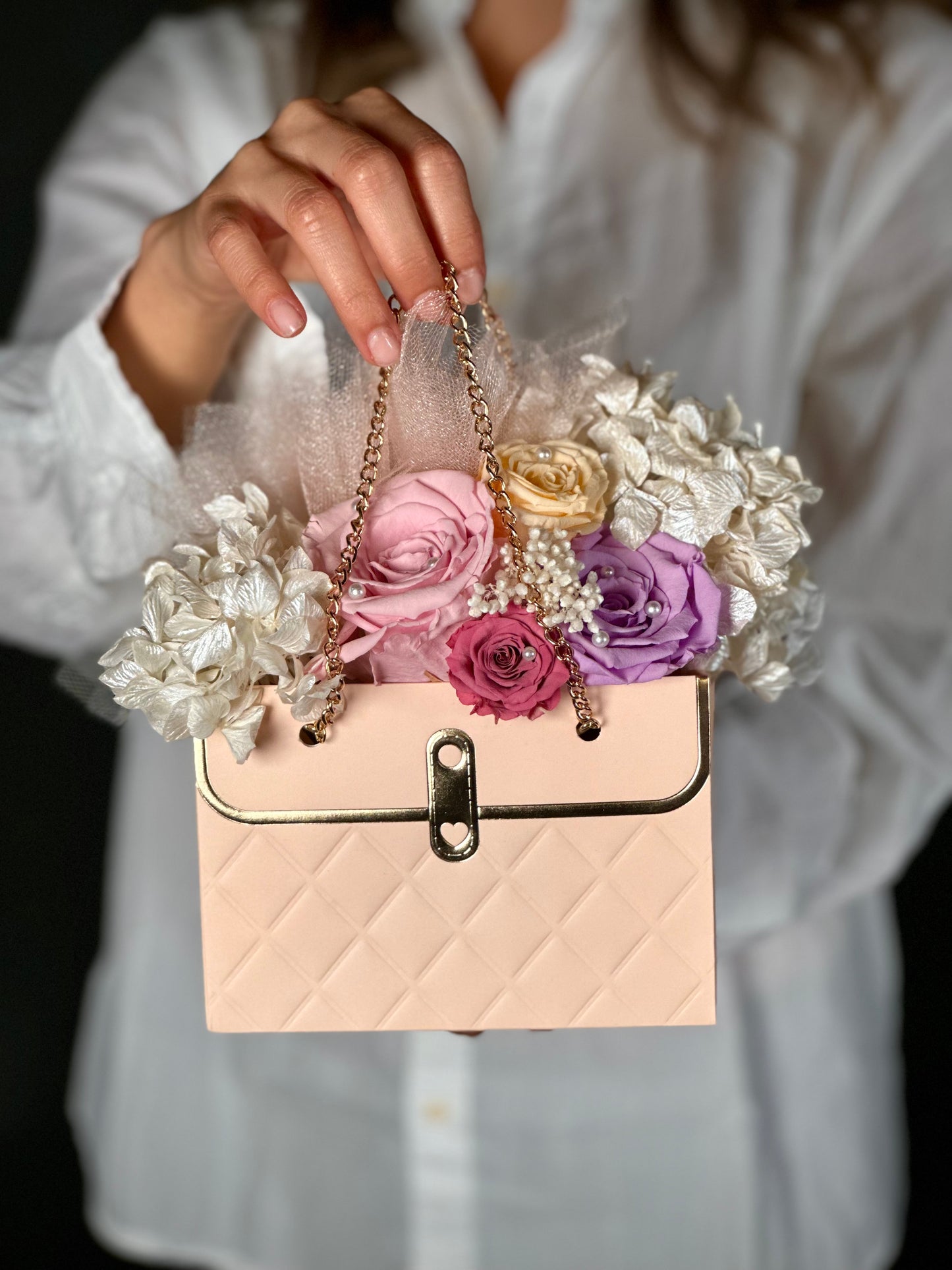 Floral Handbag (PRESERVED)